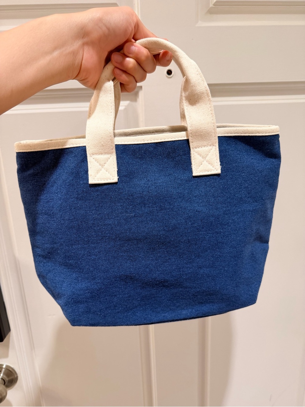 Sezane mini tote in color denim - Picture 6 of 8